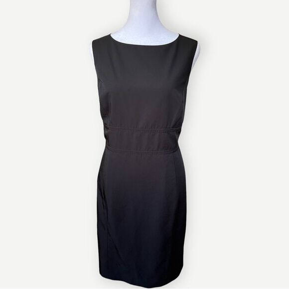 Calvin Klein Petites Sleeveless Black Lined Zip Back Dress. 12P. 12 Petite. - Picture 1 of 8
